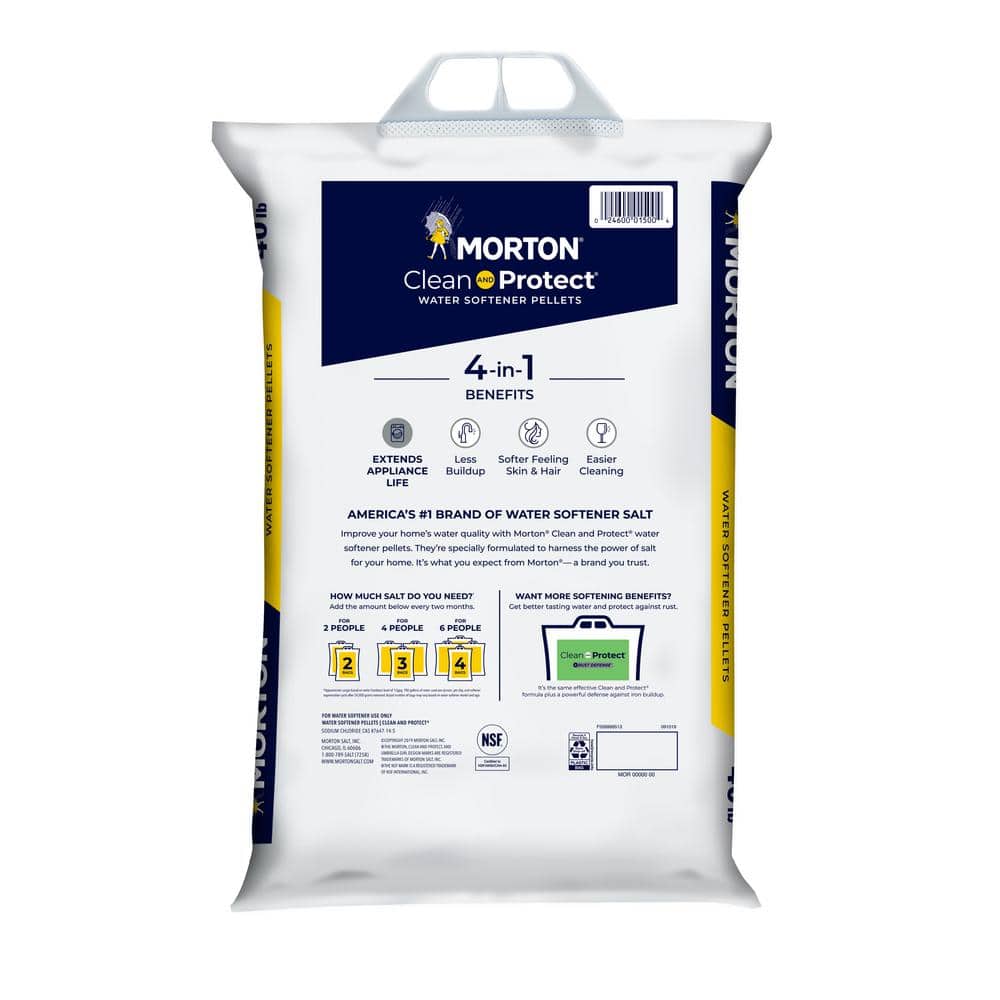 40 lbs. Water Softener Salt Pellets Clean and Protect